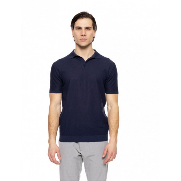 BISTON FASHION ΚΟΝΤΟΜΑΝΙΚΟ POLO  T-SHIRT 51-206-042 NAVY