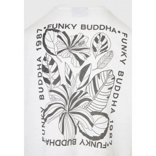 FUNKY BUDDHA ΑΝΔΡΙΚΟ T-SHIRT FBM009-066-04 OFF WHITE