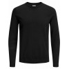 JACK & JONES ΠΛΕΚΤΟ ΛΕΠΤΟ ΠΟΥΛΟΒΕΡ BLACK 12137190 JACK & JONES ΠΛΕΚΤΟ ΛΕΠΤΟ ΠΟΥΛΟΒΕΡ BLACK 12137190