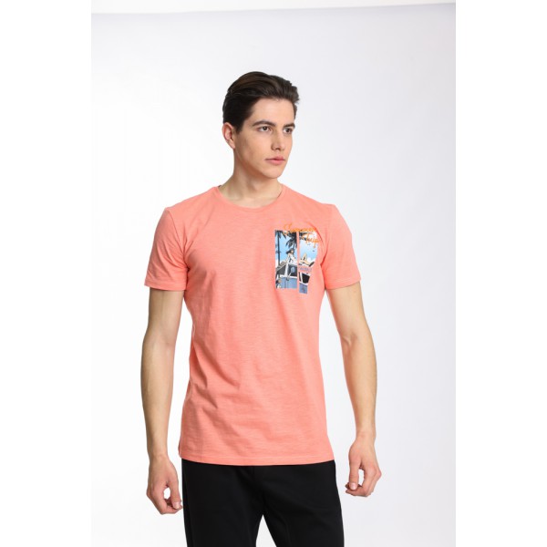 PACO & CO  ΑΝΔΡΙΚΟ T-SHIRT 2431026 CORAL