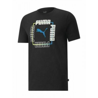 Puma Ανδρικό T-Shirt Box Logo 848565-02 Black