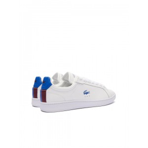 LACOSTE ΑΝΔΡΙΚΑ ΔΕΡΜΑΤΙΝΑ WHITE SNEAKERS CARNABY PRO WHITE 747SMA0043080