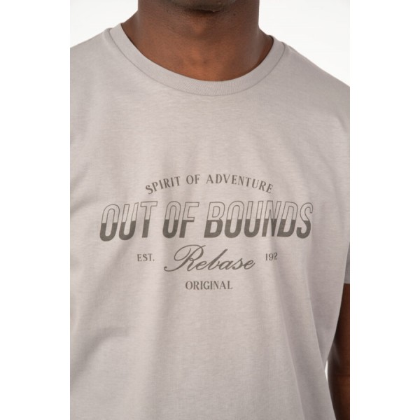 REBASE ΑΝΔΡΙΚΟ T-SHIRT 241-RTS-272 ASH GREY REBASE ΑΝΔΡΙΚΟ T-SHIRT 241-RTS-272 ASH GREY