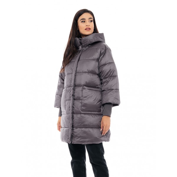 Splendid fashion γυναικείο μακρύ μπουφάν με ψηλό γιακά Splendid fashion γυναικείο μακρύ μπουφάν με ψηλό γιακά