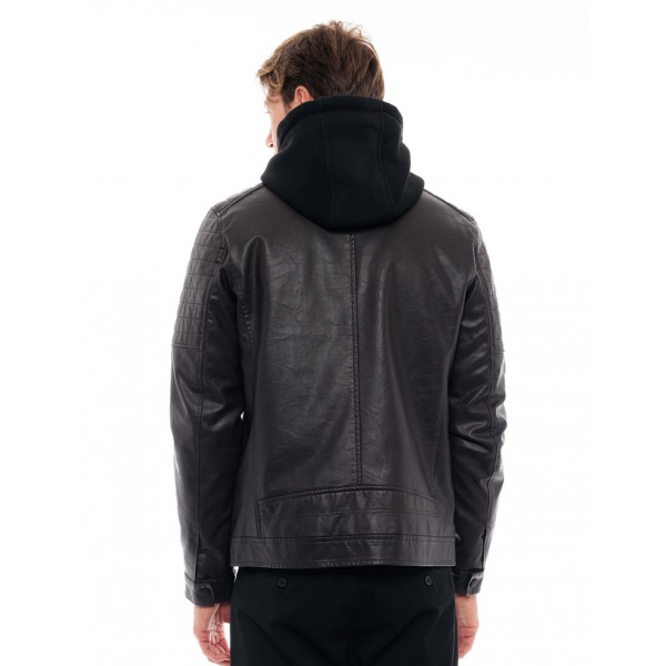 Biston fashion ανδρικό κοντό πανωφόρι από συνθετική δερματίνη Biston fashion ανδρικό κοντό πανωφόρι από συνθετική δερματίνη