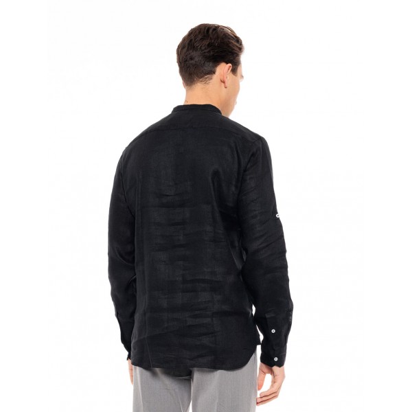 Smart fashion ανδρική λινή μπλούζα με mao γιακά Smart fashion ανδρική λινή μπλούζα με mao γιακά