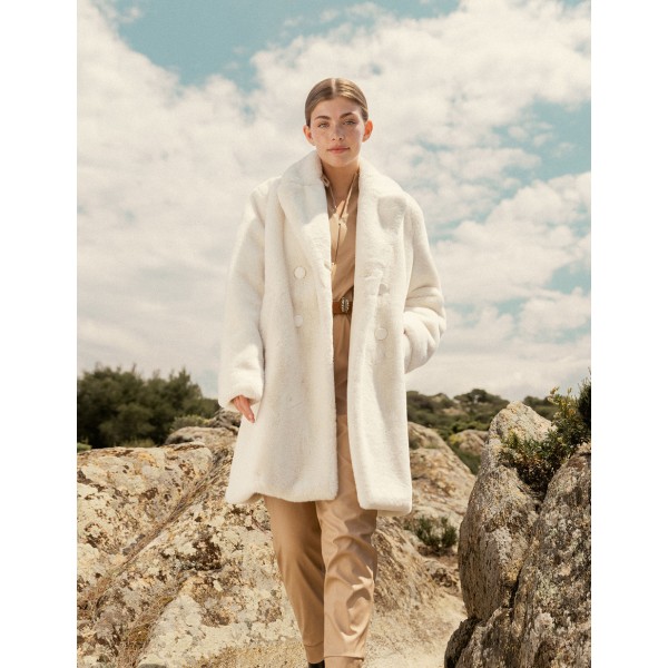 Biston fashion γυναικείο demi πανωφόρι από συνθετική γούνα Biston fashion γυναικείο demi πανωφόρι από συνθετική γούνα