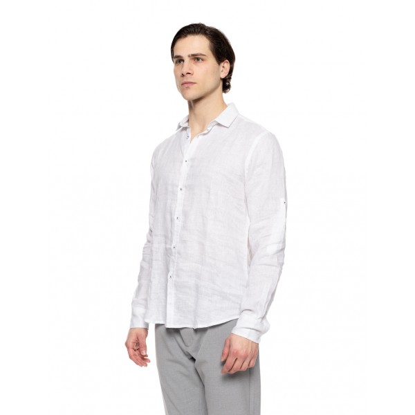 Smart fashion ανδρικό λινό πουκάμισο με γιακά