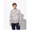 Smart fashion ανδρικό allover λινό πουκάμισο με γιακά Smart fashion ανδρικό allover λινό πουκάμισο με γιακά