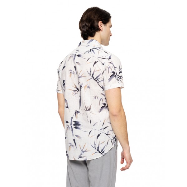 Smart fashion ανδρικό allover πουκάμισο με γιακά Smart fashion ανδρικό allover πουκάμισο με γιακά