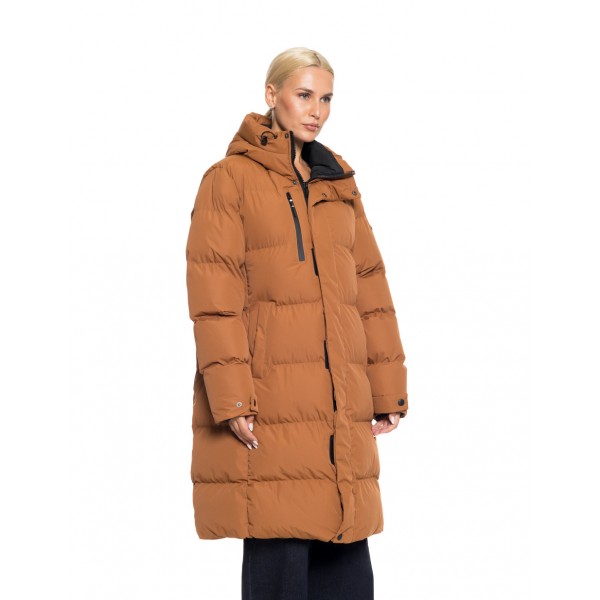 Biston fashion γυναικείο μακρύ μπουφάν με κουκούλα Biston fashion γυναικείο μακρύ μπουφάν με κουκούλα