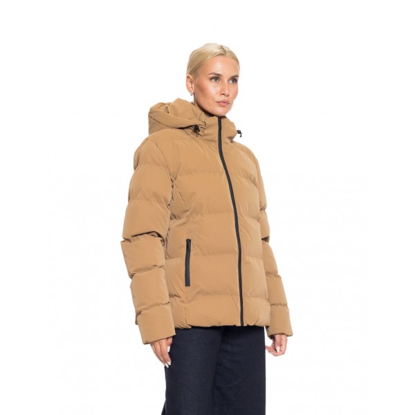 Splendid fashion γυναικείο κοντό μπουφάν με αποσπώμενη κουκούλα