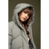 Biston fashion γυναικείο μακρύ μπουφάν με ενσωματωμένη κουκούλα