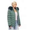 Biston fashion γυναικείο κοντό μπουφάν με αποσπώμενη κουκούλα