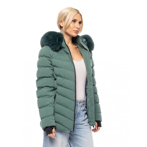 Biston fashion γυναικείο κοντό μπουφάν με αποσπώμενη κουκούλα Biston fashion γυναικείο κοντό μπουφάν με αποσπώμενη κουκούλα