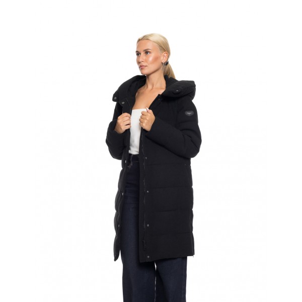 Biston fashion γυναικείο μακρύ μπουφάν με ενσωματωμένη κουκούλα Biston fashion γυναικείο μακρύ μπουφάν με ενσωματωμένη κουκούλα
