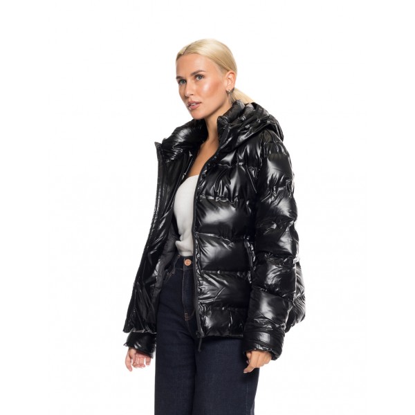 Biston fashion γυναικείο κοντό μπουφάν με κουκούλα Biston fashion γυναικείο κοντό μπουφάν με κουκούλα