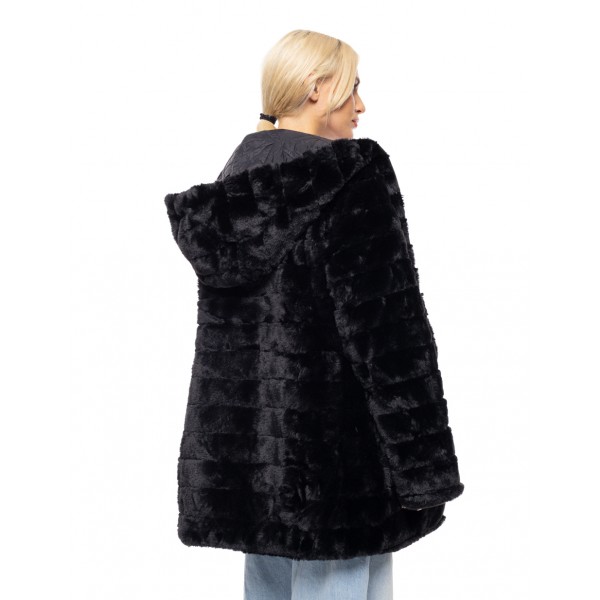 Splendid fashion γυναικείο demi γούνινο πανωφόρι διπλής όψης Splendid fashion γυναικείο demi γούνινο πανωφόρι διπλής όψης