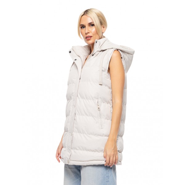 Biston fashion γυναικείο demi αμάνικο μπουφάν με αποσπώμενη κουκούλα Biston fashion γυναικείο demi αμάνικο μπουφάν με αποσπώμενη κουκούλα