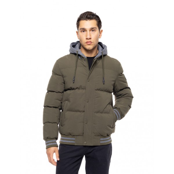 Biston fashion ανδρικό bomber μπουφάν με αποσπώμενη κουκούλα Biston fashion ανδρικό bomber μπουφάν με αποσπώμενη κουκούλα