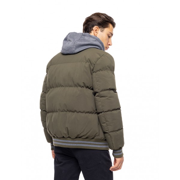 Biston fashion ανδρικό bomber μπουφάν με αποσπώμενη κουκούλα Biston fashion ανδρικό bomber μπουφάν με αποσπώμενη κουκούλα