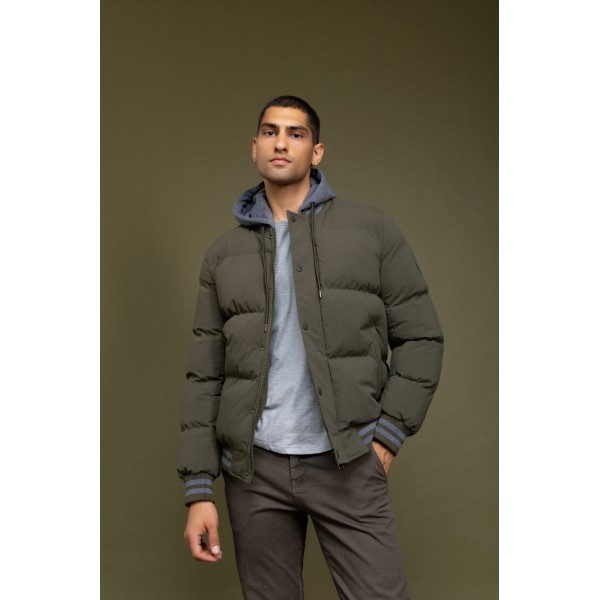 Biston fashion ανδρικό bomber μπουφάν με αποσπώμενη κουκούλα Biston fashion ανδρικό bomber μπουφάν με αποσπώμενη κουκούλα