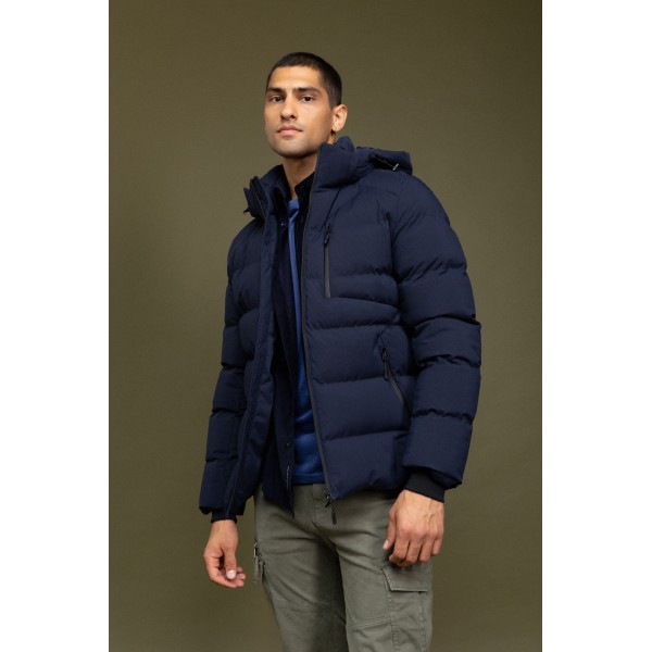 Biston fashion ανδρικό κοντό μπουφάν με αποσπώμενη κουκούλα Biston fashion ανδρικό κοντό μπουφάν με αποσπώμενη κουκούλα