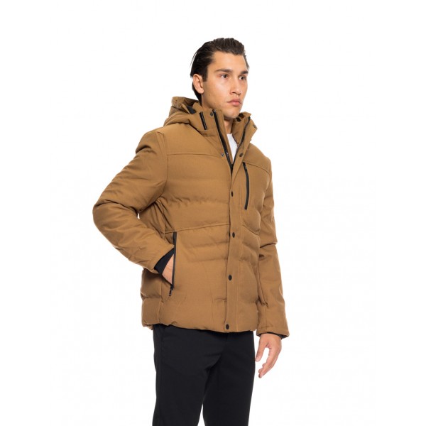 Biston fashion ανδρικό κοντό μπουφάν με αποσπώμενη κουκούλα