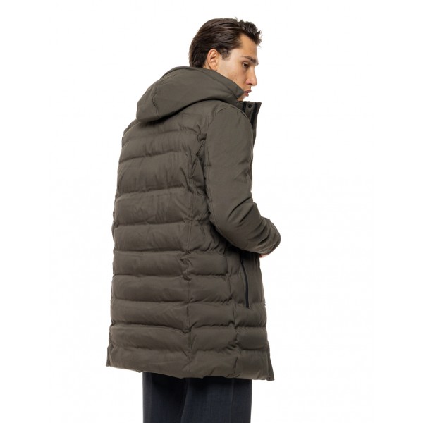 Splendid Ανδρικό μακρυ puffer πανωφόρι με κουκούλα