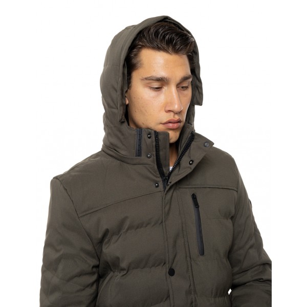 Splendid Ανδρικό μακρυ puffer πανωφόρι με κουκούλα