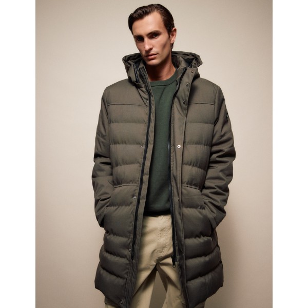 Splendid Ανδρικό μακρυ puffer πανωφόρι με κουκούλα