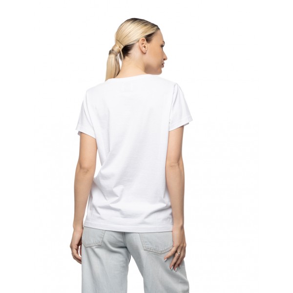 Smart Γυναικείο t-shirt με τύπωμα πρόσωπο Smart Γυναικείο t-shirt με τύπωμα πρόσωπο
