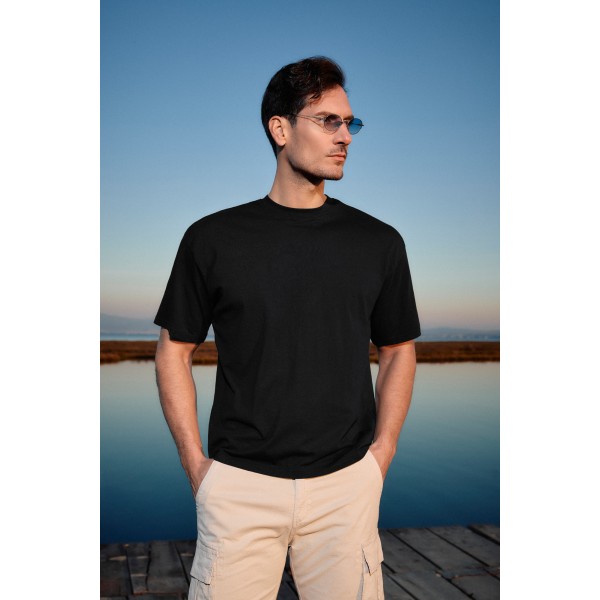 Smart Ανδρικό oversized κοντομάνικο μπλουζάκι Smart Ανδρικό oversized κοντομάνικο μπλουζάκι
